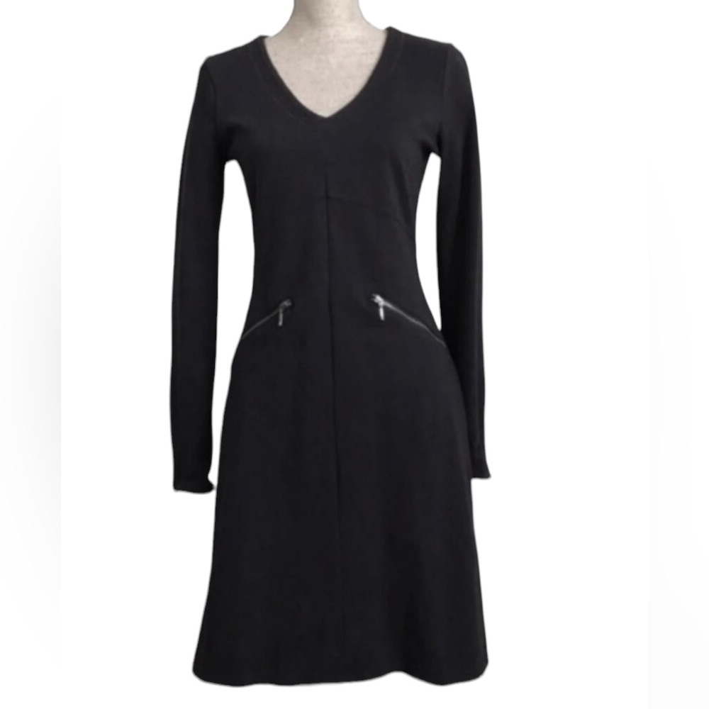 ATHLETA Celebration Ponte Knit heathered gray dress size M